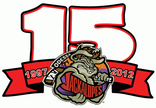 odessa jackalopes 2011 12 anniversary logo iron on transfers for clothing